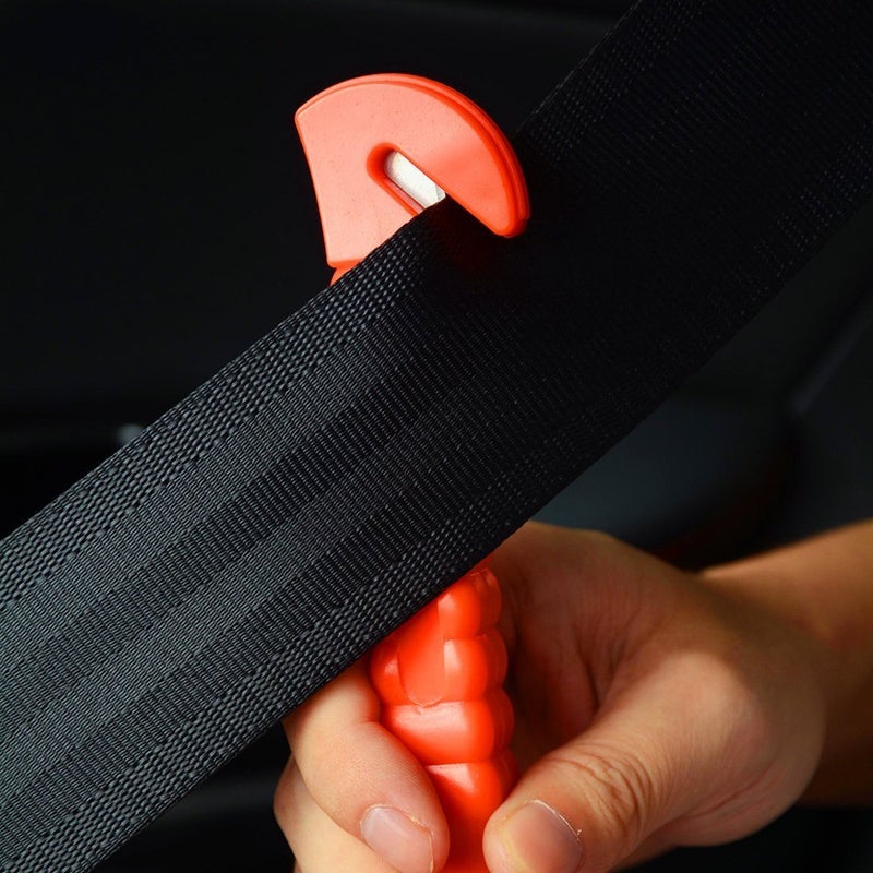 LOYMR 2 PCS Car Safety Hammer  Window Breaker Seatbelt Cutter  Glass Breaker Car Window Glass Hammer Breaker and Auto Safety Seatbelt Cutter 2-in-1 Rescue Disaster Escape Tool - Image 5